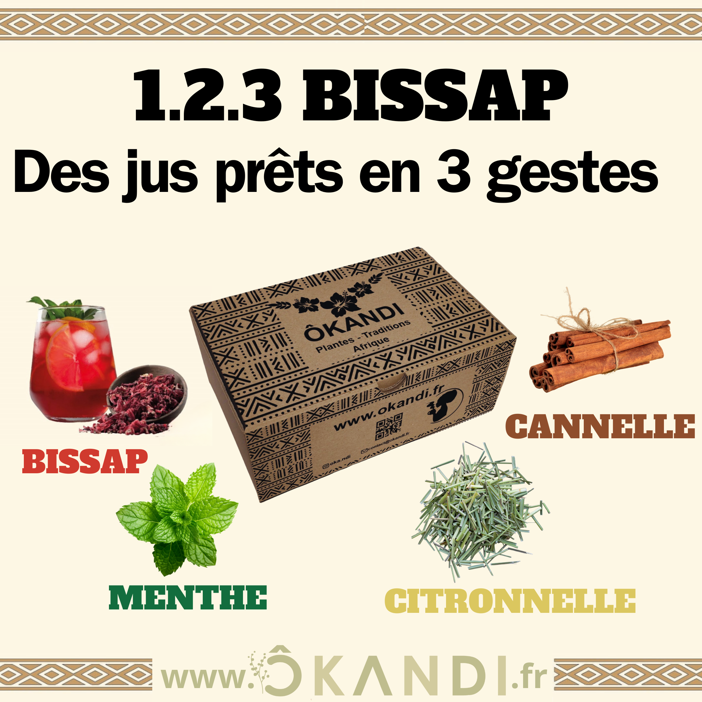1·2·3 Bissap – Coffret Découverte (4 saveurs du Mali) – Image 2
